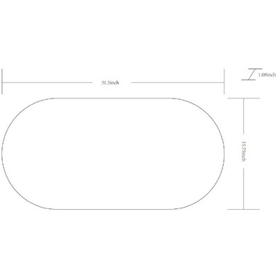 Soyla 39" Oval Silver and Gold Wall Mirror