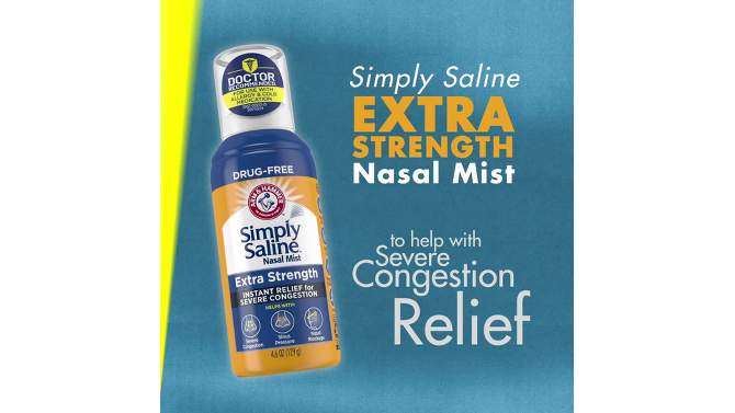 Simply Saline Extra Strength for Severe Congestion Relief Nasal Mist - 4.6oz, 2 of 12, play video