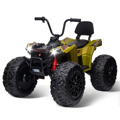 Kids ATV Car, 24V Ride on Toy 4WD Quad Electric Vehicle, 4x80W Powerful Engine