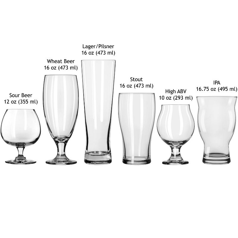 Libbey Craft Brews Assorted Beer Glasses, Set of 6, 3 of 8