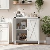 Small Sideboard Buffet Cabinet with Adjustable Shelves and 2 Doors Accent Entryway Console Cupboard - 2 of 4