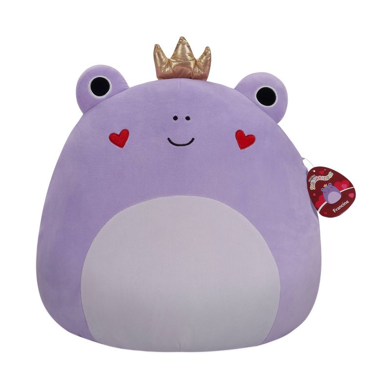 Squishmallows 16&#34; Francine Purple Frog with Heart Cheeks Large Plush, 3 of 11