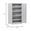 Edsal 36"Wx18"Dx72"H Steel Freestanding Cabinet Gray - 4 of 4