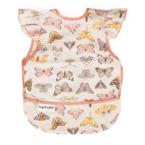 Tiny Twinkle Mess-Proof and Waterproof Baby Bib/Apron with Ruffled Shoulder, Machine Washable and BPA-Free - 1 of 4