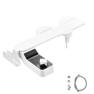 VEVOR Bidet Attachment for Toilet, 0.3" Ultra Thin Bidet Toilet Seat Attachment - Dual Retractable Nozzles, Adjustable Pressure, Non-Electric,White - 1 of 4