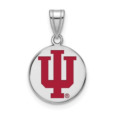 Black Bow Jewelry Sterling Silver Indiana Hoosiers NCAA Medium Pendant