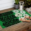 Modern Tropical Mod Flower Garden Black White Outdoor Rug - Deny Designs - 3 of 4