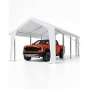Carport Replacement Canopy Cover - Waterproof, UV-Resistant & Wind-Resistant 220G PE Fabric - Gray (Cover ONLY, Frame NOT Included) - 2 of 4
