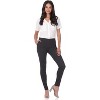 Rekucci Women’s Pull-On Skinny Work Pants – Tummy Control, Stretch Legging Fit with Zip Pockets for Office & Casual - DK Charcoal, 2 Tall - 4 of 4