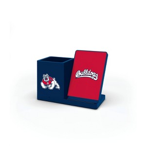 NCAA Fresno State Bulldogs Wireless Charging Pen Holder: ABS Device Stand - 1 of 3