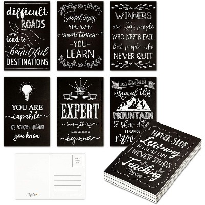 Pipilo Press 40-Pack Motivational Quotes Postcards, 20 Chalkboard Designs (4 x 6 inches)