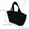 Anna-Kaci Women's Quilted Puffer Tote Bag with Structured Padded Panels Luggage Strap Water-Resistant Build - Black - 4 of 4