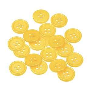 Unique Bargains Sewing Resin Round Flat 4-Hole Replacement Craft Buttons 20 Pcs - 1 of 4