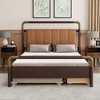KIGFTSOD Queen Size Wooden Storage Platform Bed, with 2 Big Drawers, T-XL Size Trundle - 2 of 4