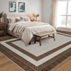 Area Rugs Bordered Modern Washable Rug Non-Slip Low Pile Rubber Backing Indoor Area Rug - 2 of 4