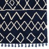 5'x7' Marrakech Zag Rug Blue/Ivory - Linon: Contemporary Zig Zag Pattern, Medium Pile, Handmade, Indoor Use - 2 of 4