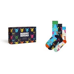 Happy Socks Adult Men and Women Crew Mixed Dogs Socks in sustainable materials - 3pk in Color Navy - 1 of 4