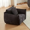 44" Modern Minimalist Chenille Chair and a Half,Wide Upholstered Sofa Chair with Pillows for Living Room,Bedroom,Small Space-Baofuwish - 2 of 4