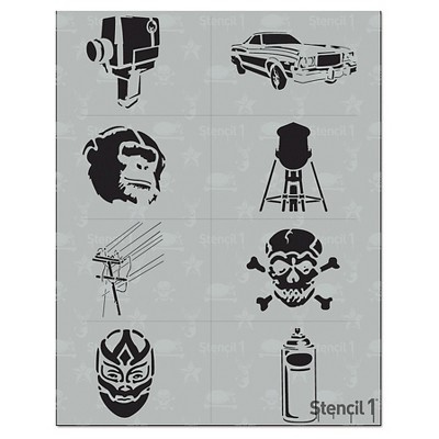 Stencil1 Urban Multipack 8ct - Stencil 8.5" x 11"