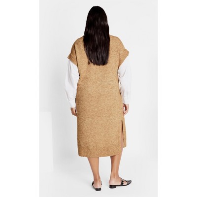 Women's Plus Size Shereen Dress - caramel | CITY CHIC