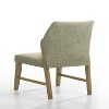 Eden Set of 2 Beige Linen Dining Chair with Rustic Oak Finish Legs - 2 of 4