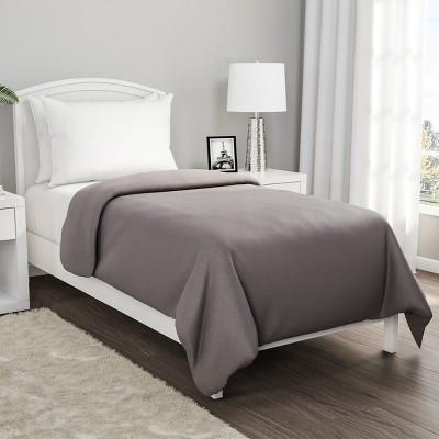 Gray Cotton Weighted Throw Blanket Cover with Zipper Closure