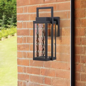 LLHZSY 14 1/2" Modern LED Outdoor Wall Light Fixture with Clear Glass for Post Exterior House Porch Yard Patio - 1 of 4