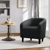 GustoWave Velvet Accent Chair, Luxurious Barrel Armchair with Soft padded Seat, Comfortable Modern Furniture for Living Room, Bedroom, Office - 2 of 4