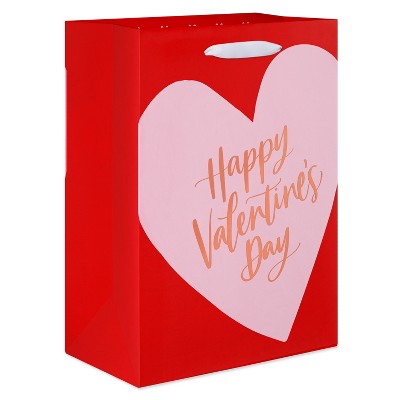 Valentine's Day Gift Bag Large Happy Pink Heart