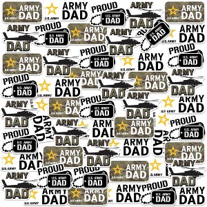 Army Dad 50ct Vinyl Large Deluxe Stickers Variety Pack - 1 of 4