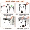LakeForest"Portable Folding Camping Table with Adjustable Height, Hanging Net, and Rustproof Carbon Steel"Black - 4 of 4