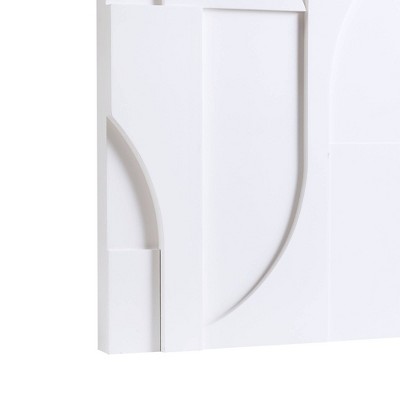 Neutral Geometric Carved MDF Wood 3-Piece Wall Art Set