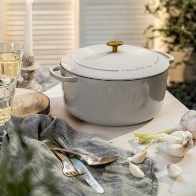 Bellamonte White Enameled Cast Iron 7.5-qt Dutch Oven