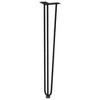 vidaXL Hairpin Table Legs - Set of 4 Black 28.3" Solid Steel Legs with Modern Design, Adjustable Foot Levelers for Coffee Tables - 4 of 4