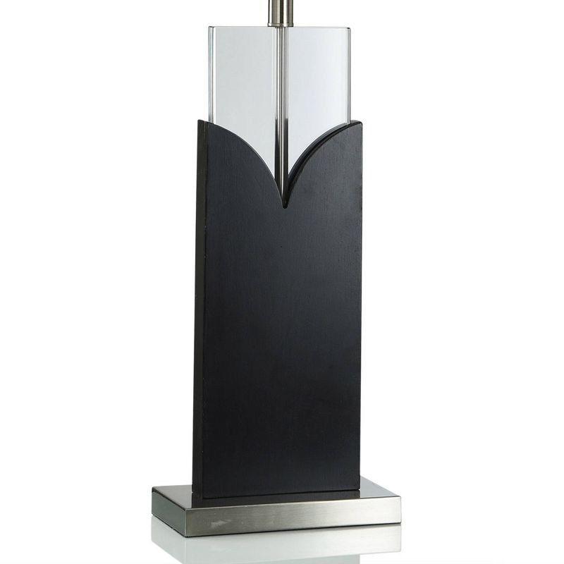 Crystal Night Light Accent Table Lamp Black Brushed Steel Finish - StyleCraft, 3 of 5