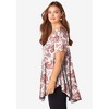 Roaman's Women's Plus Size Ultra Drape V Neck Swing Tunic - 4 of 4