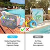 Double Layer Poolside Float Storage - PE Rattan Outdoor Caddy with Rolling Wheels - Sturdy Grey Patio Deck Box for Pool and Beach - 4 of 4