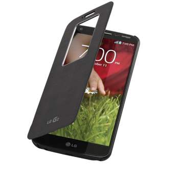 LG QuickWindow Folio Case for LG G2 D800 - Black (Only for Sprint, T-Mobile, AT&T)