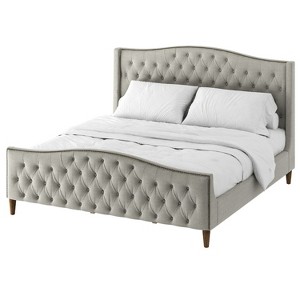 Dietrich Tufted Upholstered Bed with Headboard and Footboard | ARTFUL LIVING DESIGN - 1 of 4