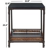 Dinesh End Table - AMH6549A - Black/Dark Walnut - Safavieh Couture - 3 of 3