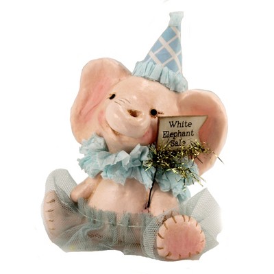 Home Decor 4.75" White Elephant Sale Pink Elephant  -  Decorative Figurines