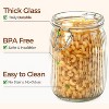 Airtight glass jars with lids, 34 oz, 3-pack, glass jars with lids, striped clips, suitable for kitchen jarring. - 4 of 4