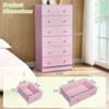 Karl Home Large 7-Drawer Dresser for Bedroom and Chest of Drawers with Sturdy Construction Wood Storage Organizer for Closet In pink - 2 of 4