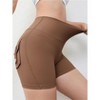 DOMETOUR Women’s High Waist Sports Short with Pocket - 3 of 4