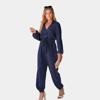 CUPSHE Women's V Neck Button Drawstring Jogger Romper Jumpsuit  Spaghetti Straps Outfit : Clothing, Shoes & Jewelry