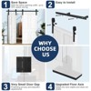 Sliding Door Hardware - Bi-Folding Track Kit for 2/4 Closet Doors, Heavy Duty Side Mounted Roller, Smooth Quiet Operation, Easy Install (No Door) - 4 of 4