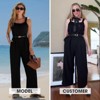 EXLURA Women's Summer Casual Dressy Jumpsuits Loose Overalls One Piece Sleeveless Wide Leg Pant Rompers with Pockets 2025 - 2 of 4