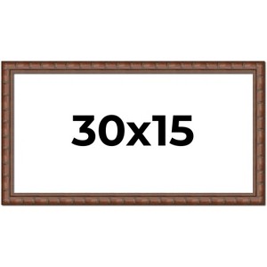PosterPalooza | 30x15 Modern Bamboo Picture Frame, UV Acrylic, 5 Finishes - 1 of 4