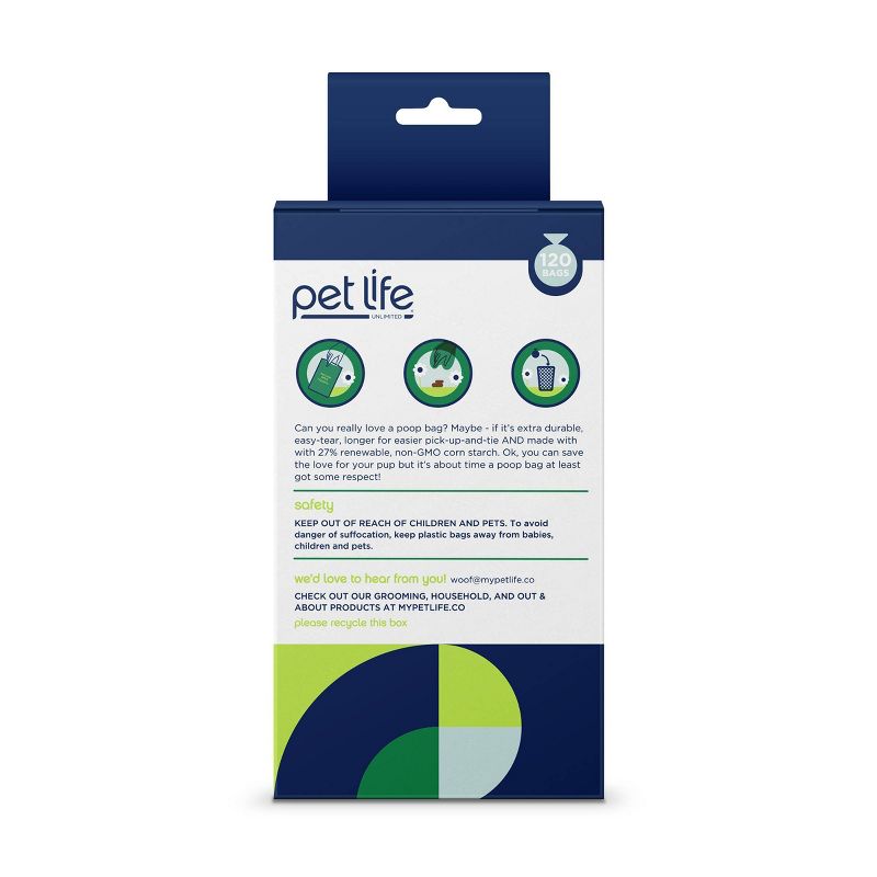 Pet Life Unlimited Cornstarch Dog Poop Bags - 120ct, 2 of 5