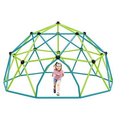 Vynxaria Kids Climbing Dome Tower - 12 ft Geometric Playground Dome Climber Monkey Bars Play Center, Rust & UV Resistant Steel Supporting 1000 LBS